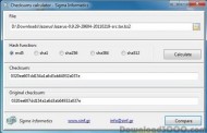 Checksums calculator screenshot